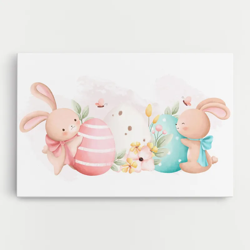 Abverkauf Leinwandbild Cute Bunny Art