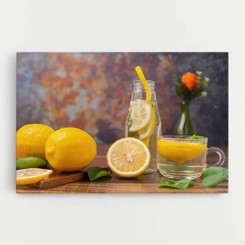 Abverkauf Leinwandbild Lemon Slices