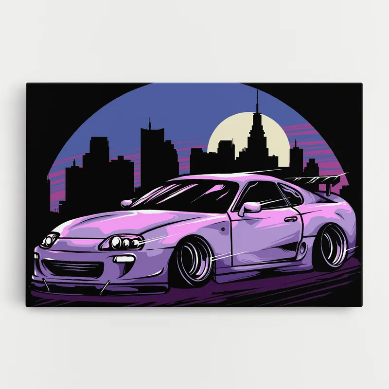 Wochenendangebot Leinwandbild Purple Supra