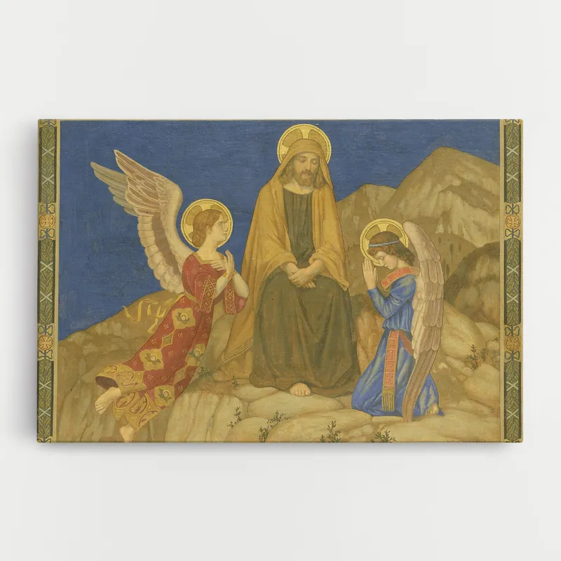 Angebot Leinwandbild Religious Painting