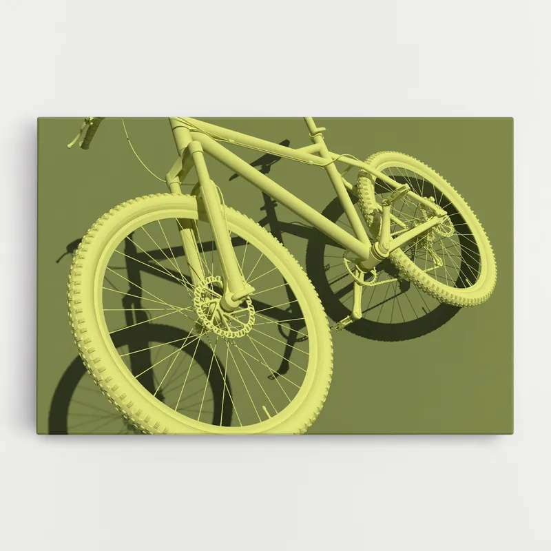 Zertifiziert Leinwandbild Green 3d Bike