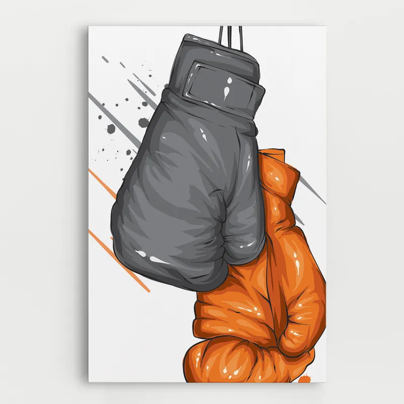 Zertifiziert Leinwandbild Grey Orange Glove