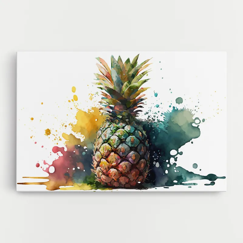 Wochenendangebot Leinwandbild Pineapple Color Mix