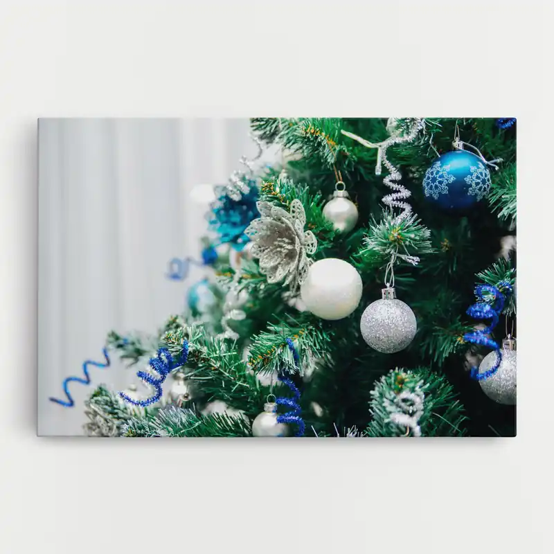 Wochenendangebot Leinwandbild Blue Christmas Tree Decor