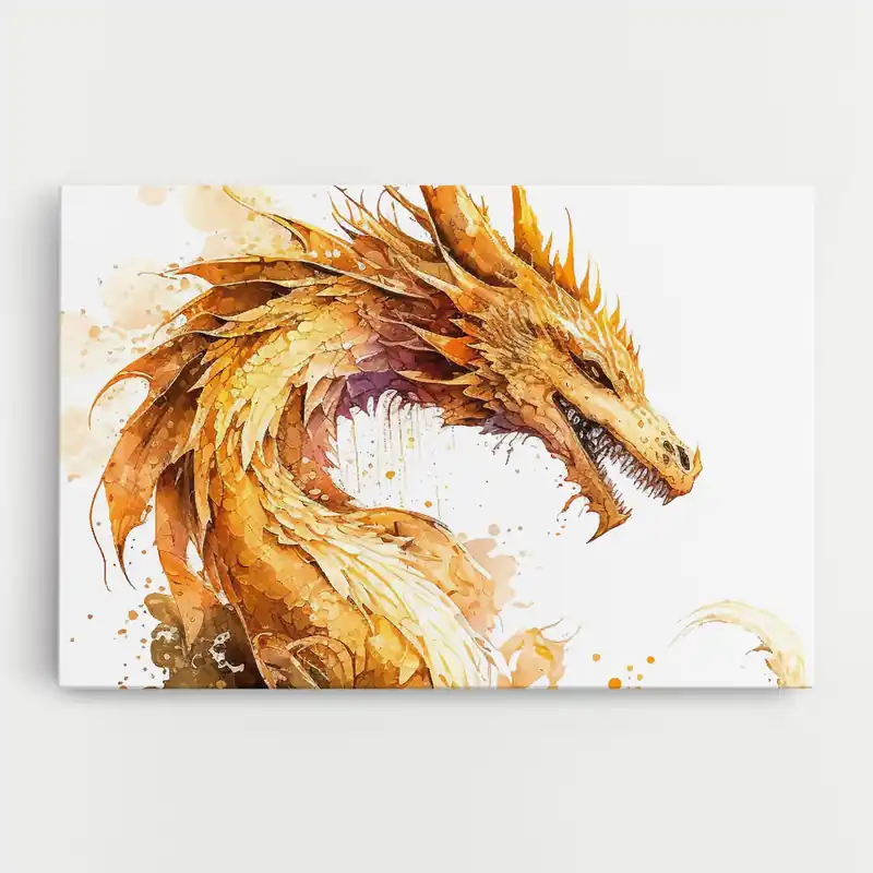 Aktuell Leinwandbild Yellow Pretty Dragon