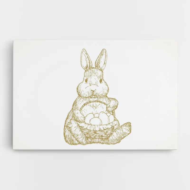 Abverkauf Leinwandbild Bunny With Basket