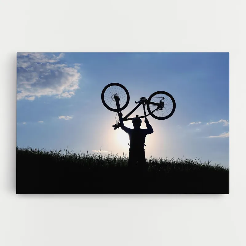 Zertifiziert Leinwandbild Raised Bike