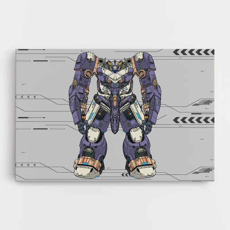 Wochenendangebot Leinwandbild Purple Yellow Robot