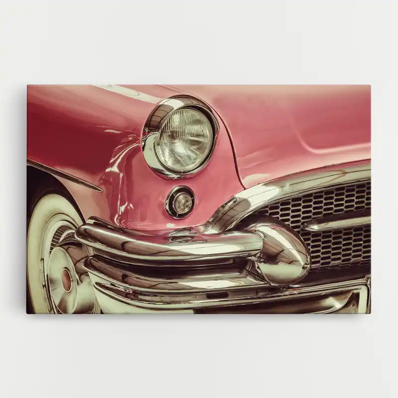 Angebot Leinwandbild Red Classic Car