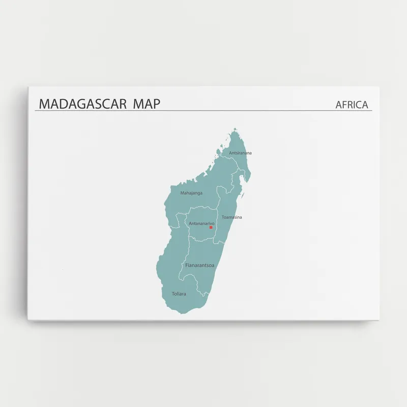 Abverkauf Leinwandbild Madagascar Map
