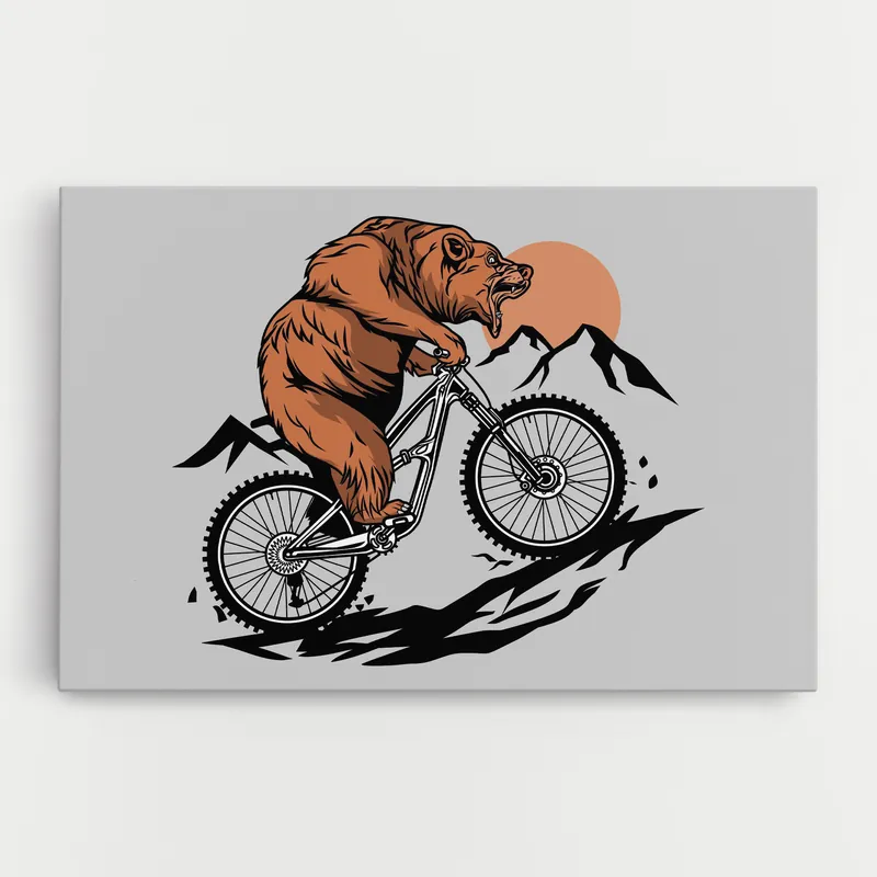 Aktuell Leinwandbild Mtb Bear