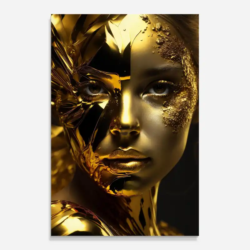Direkt Vom Hersteller Glasbild Covered By Gold