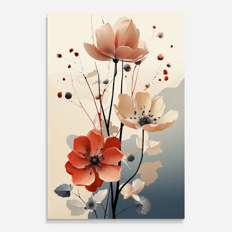 Expressversand Glasbild Cream Flower Nature