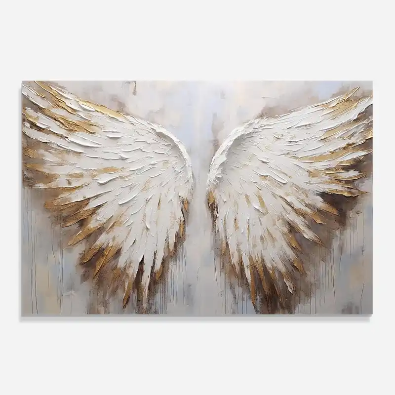Glasbild White Angel Wings Online Kaufen