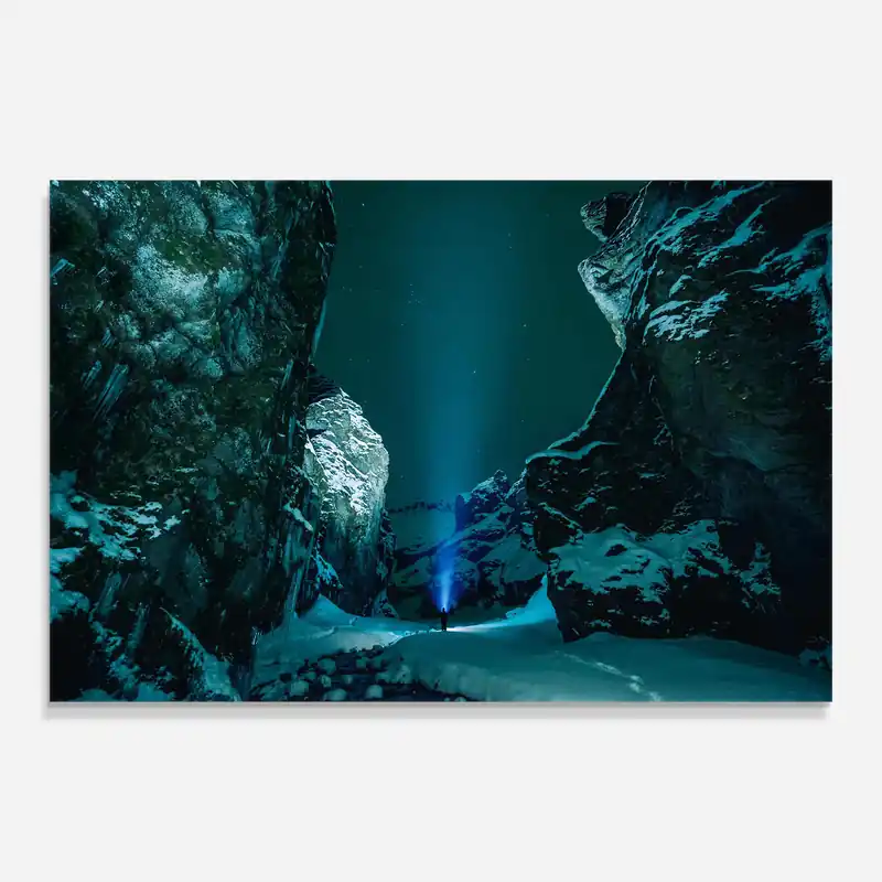 Ausverkauf Glasbild Green Light Mountain