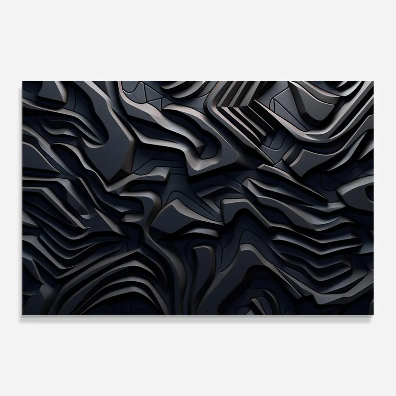 Wochenendangebot Glasbild Black 3d Lines