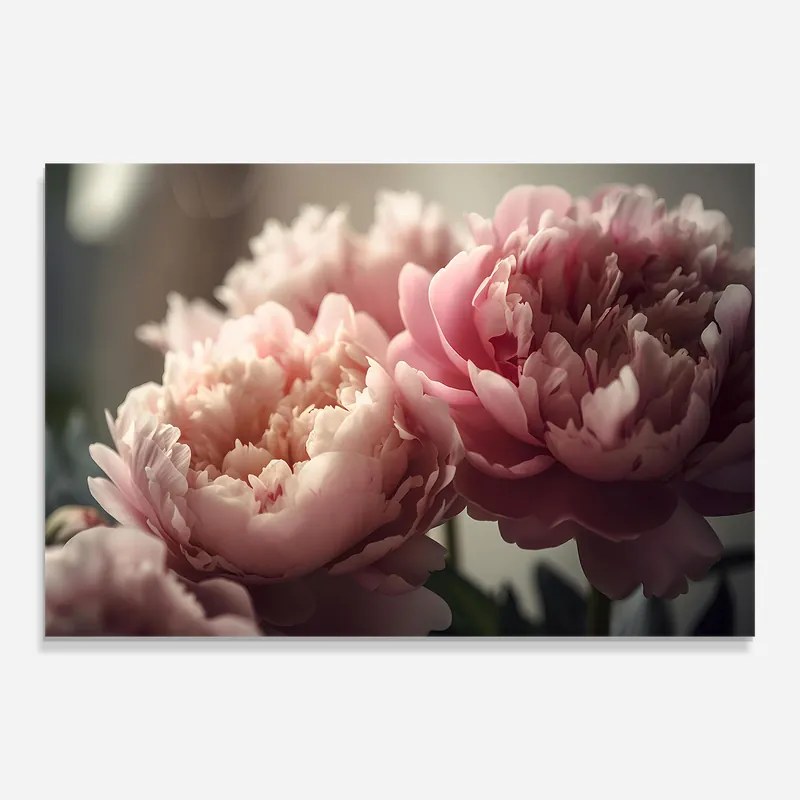 Zertifiziert Glasbild Cream Dreamy Peony