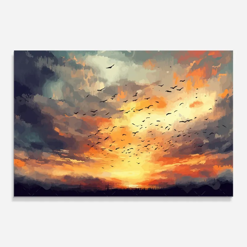 Angebot Glasbild Majestic Sunset