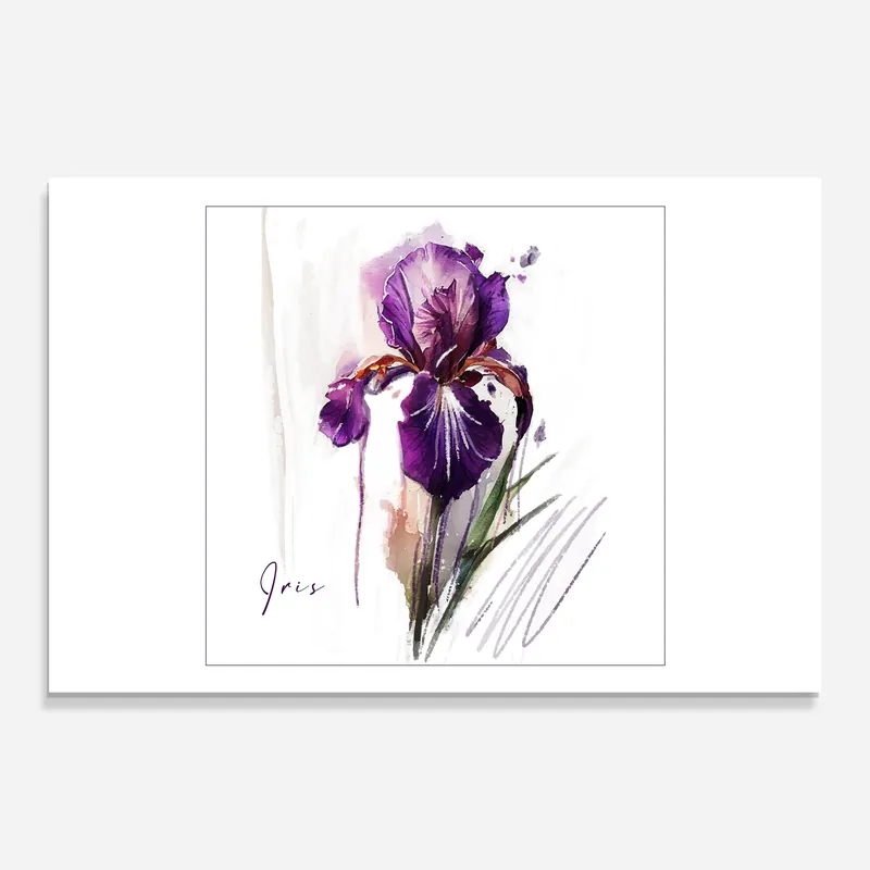 Aktuell Glasbild Iris Art