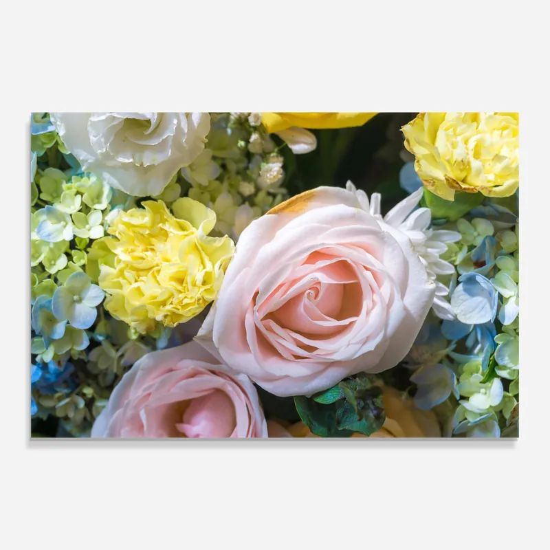 Wochenendangebot Glasbild Bouquet Light Pink