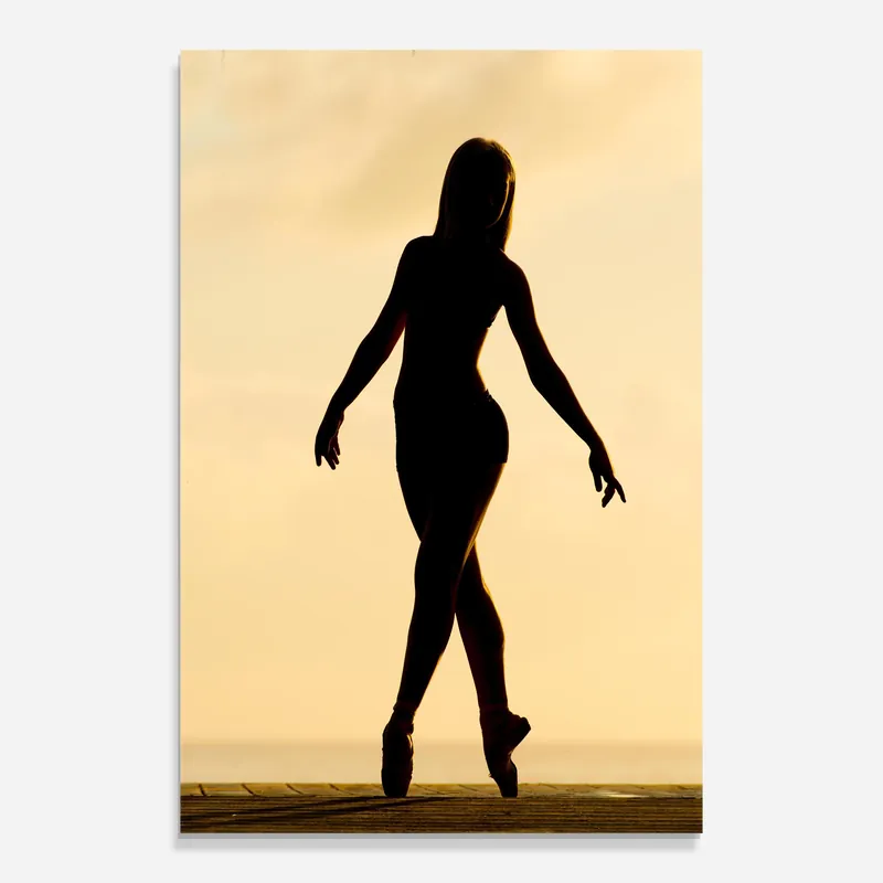 Abverkauf Glasbild Ballet On Cream