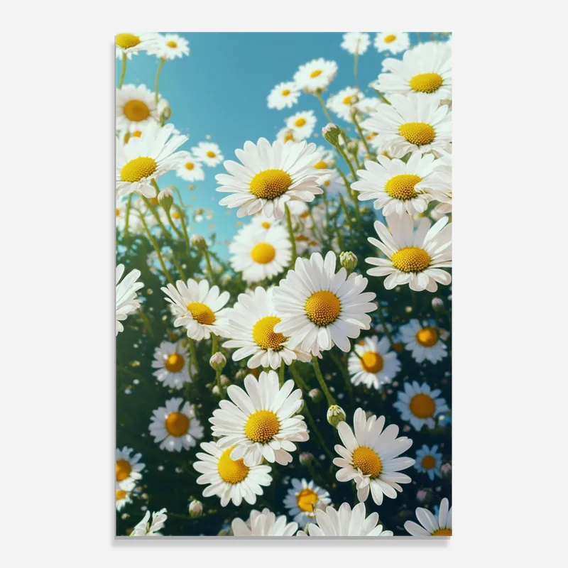 Abverkauf Glasbild Daisy Field View