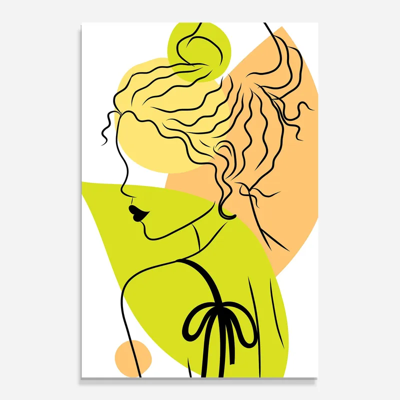 Abverkauf Glasbild Lime Woman