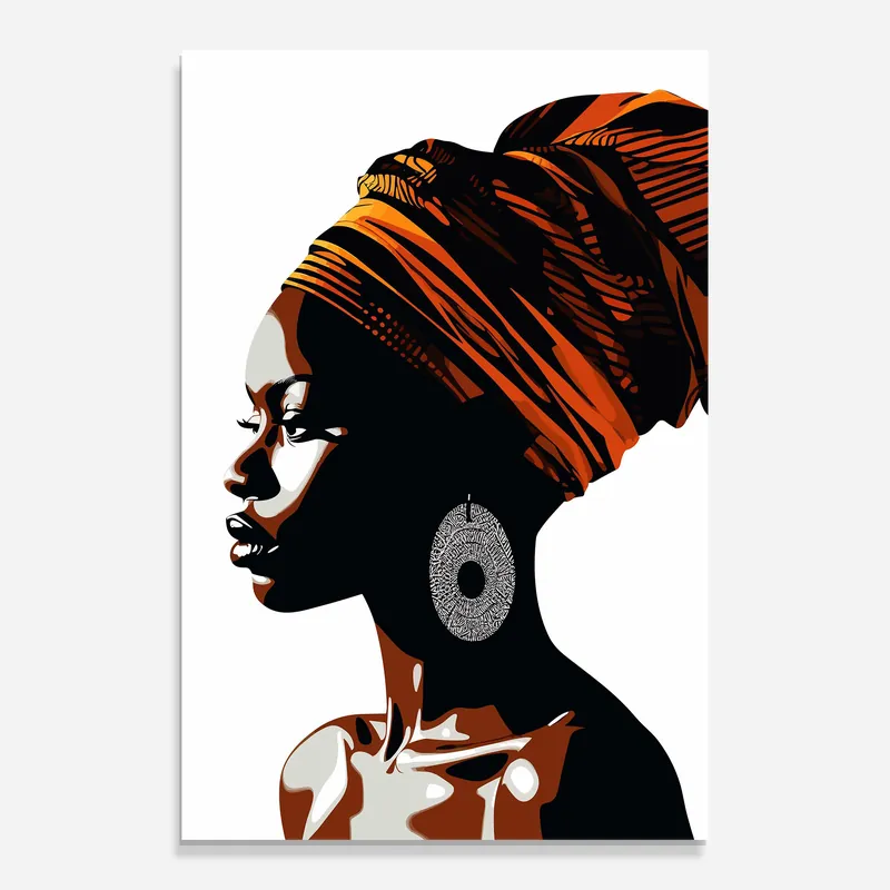 Abverkauf Glasbild Black Pretty Woman