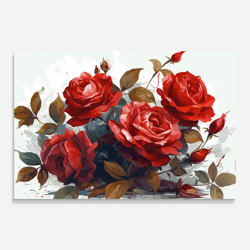 Aktuell Glasbild Beautiful Red Roses