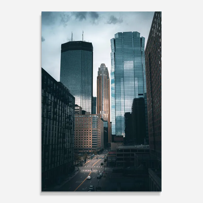 Wochenendangebot Glasbild Big Blue Building