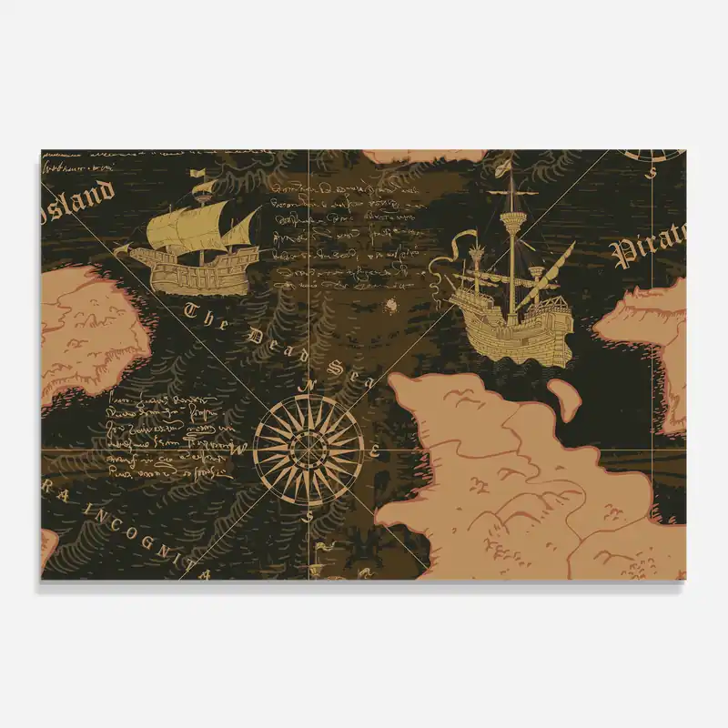 Sonderaktion Küchenrückwand Glas Cool Old Map