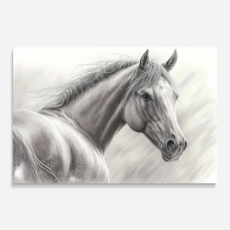 Top-Preis Küchenrückwand Glas Pencil Horse Drawing