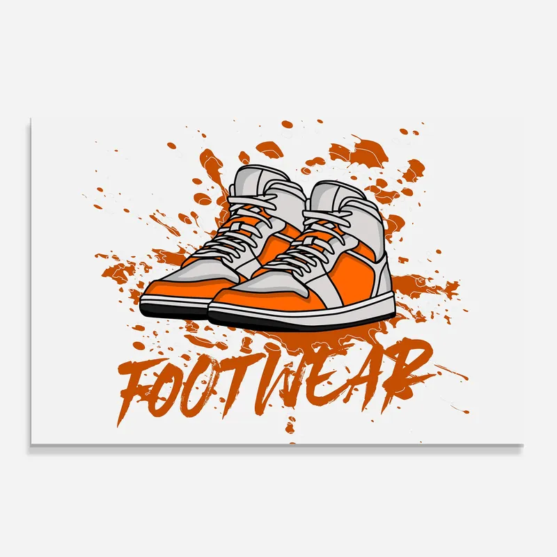 Zertifiziert Küchenrückwand Glas Orange Footwear