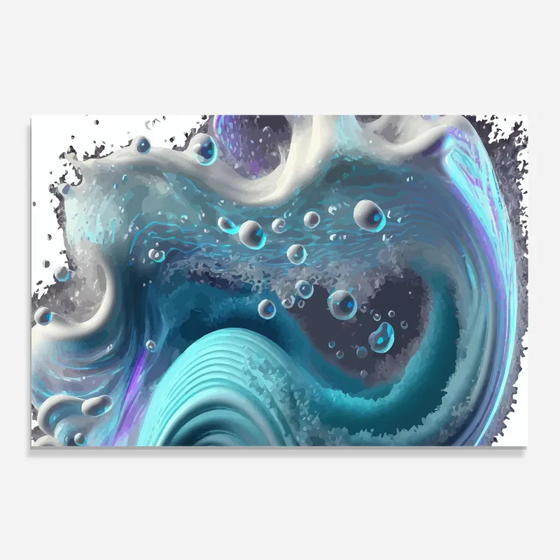 Zertifiziert Küchenrückwand Glas Blue Purple Water