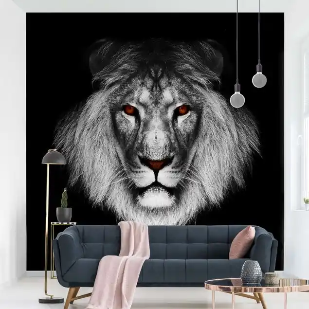 Begrenztes Angebot Dark Lion II Fototapete • Vliestapete + Kleister • hergestellt in Deutschland