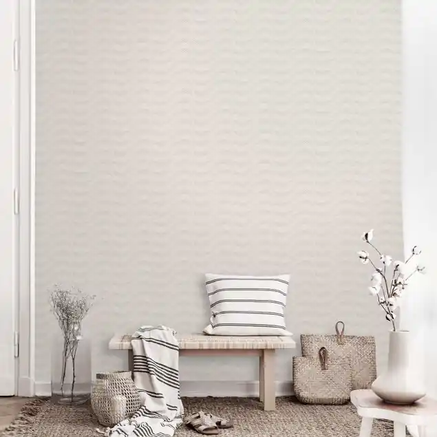Zartes Wellenmuster in Grau Fototapete • Vliestapete + Kleister • hergestellt in Deutschland Top-Seller