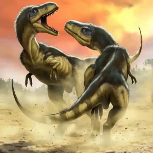 Albertosauruses Fight Fototapete Neu