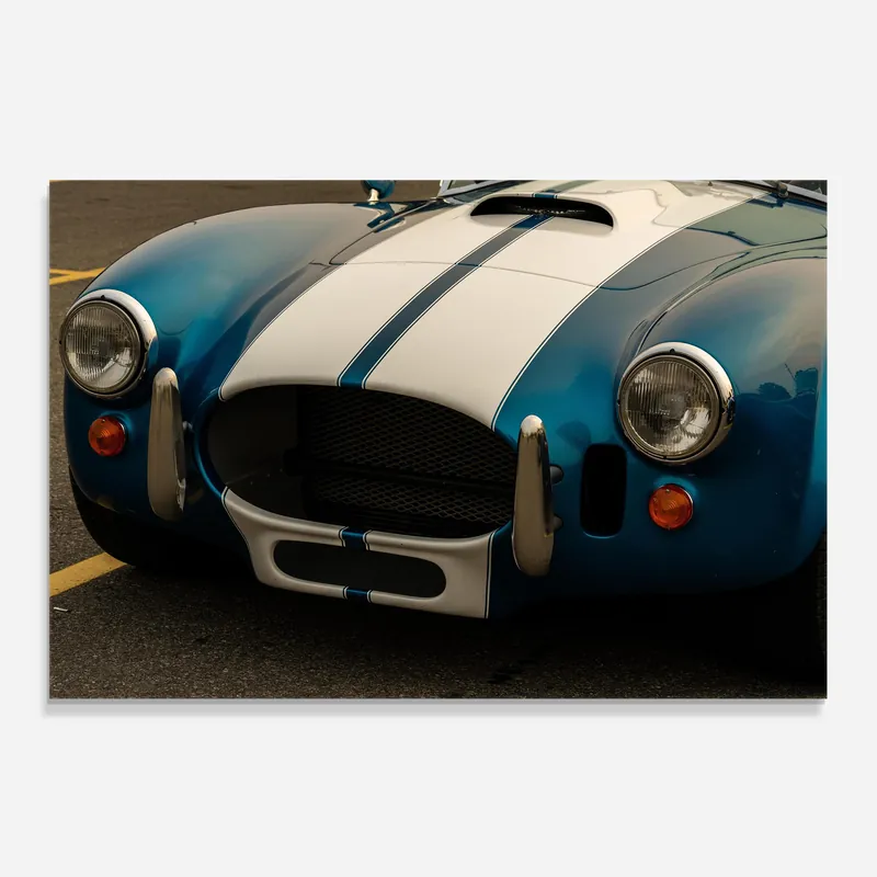Zertifiziert Küchenrückwand Glas Blue Vintage Car
