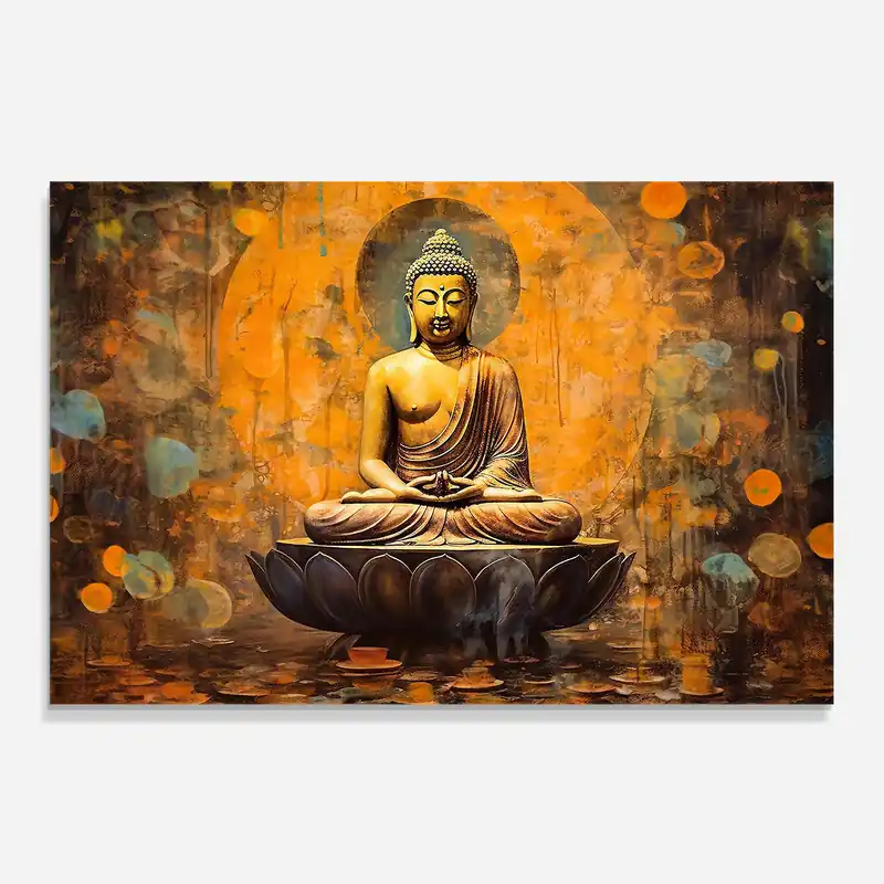Angebot Küchenrückwand Glas Buddha Floating Art
