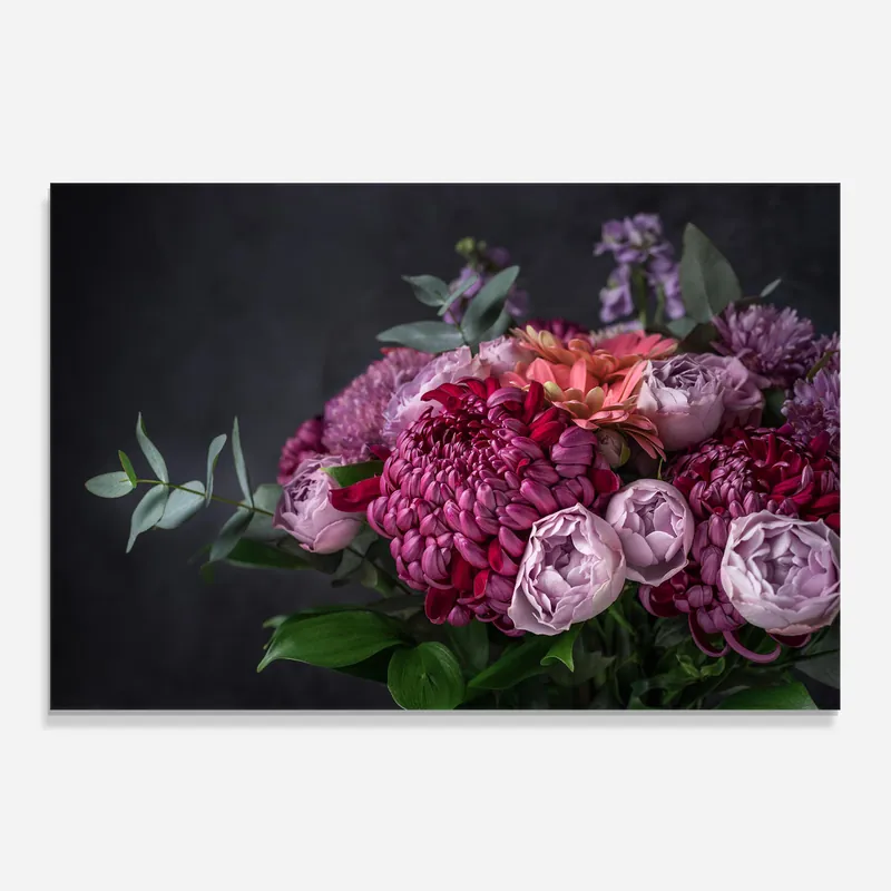 Wochenendangebot Küchenrückwand Glas Mix Purple Bouquet