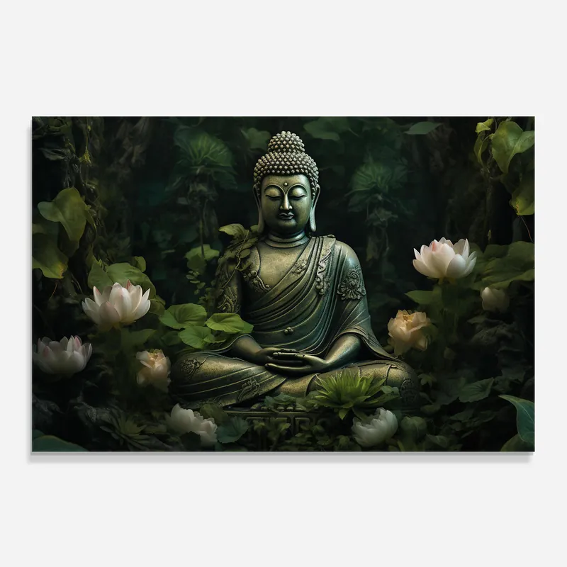 Zertifiziert Küchenrückwand Glas Buddha Lotus Flower