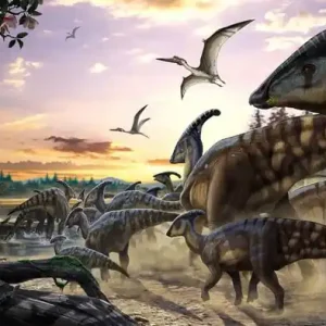 Aktuell Parasaurolophus Herd Fototapete