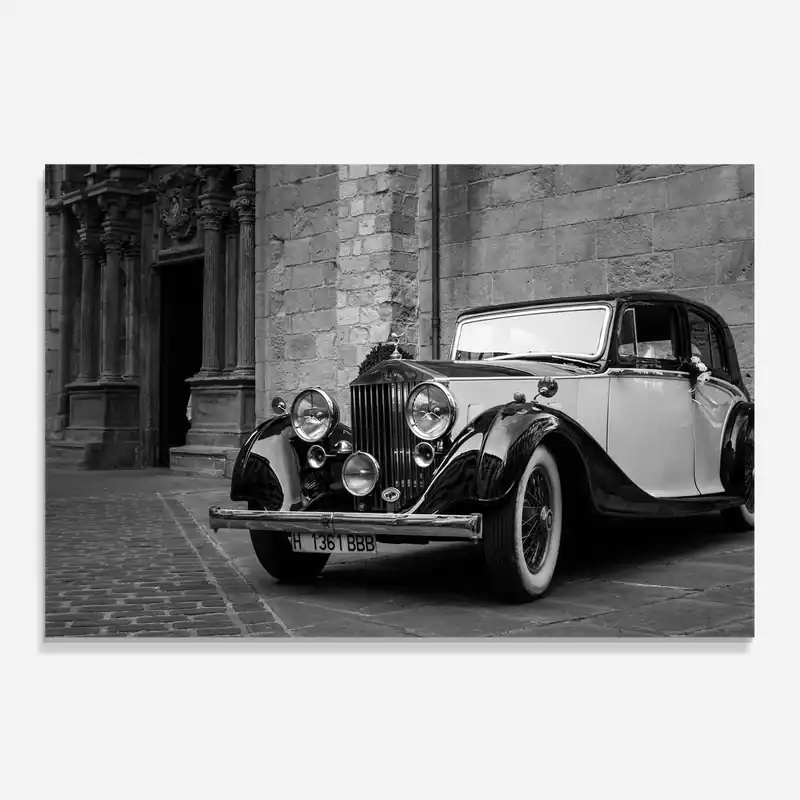 Aktuell Küchenrückwand Glas Classic Car View