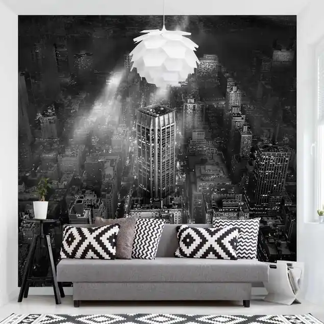 Angebot Sonnenlicht über New York City                               Fototapete • Vliestapete + Kleister • hergestellt in Deutschland