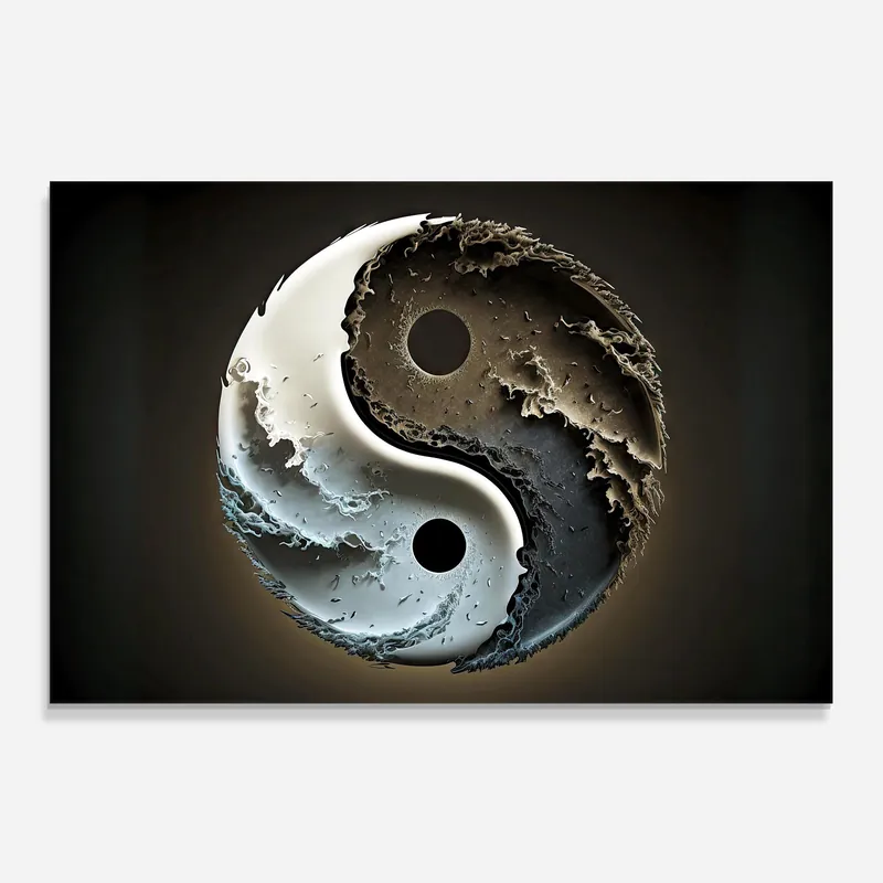 Wochenendangebot Küchenrückwand Glas Brown Smoke Yinyang