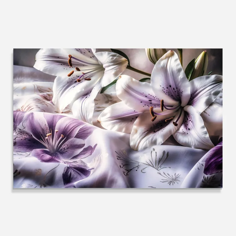 Abverkauf Küchenrückwand Glas Light Purple Lily