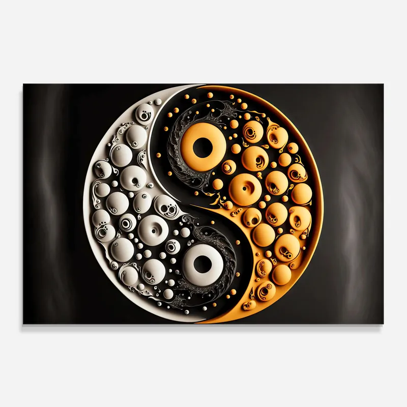 Wochenendangebot Küchenrückwand Glas Cream Balls Yinyang