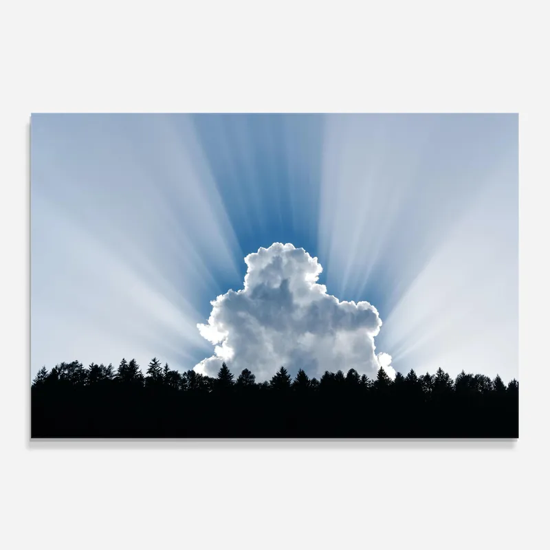 Zertifiziert Küchenrückwand Glas Big White Cloud Light