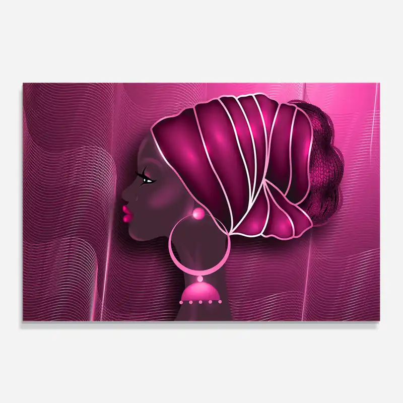 Angebot Küchenrückwand Glas African Pink Woman