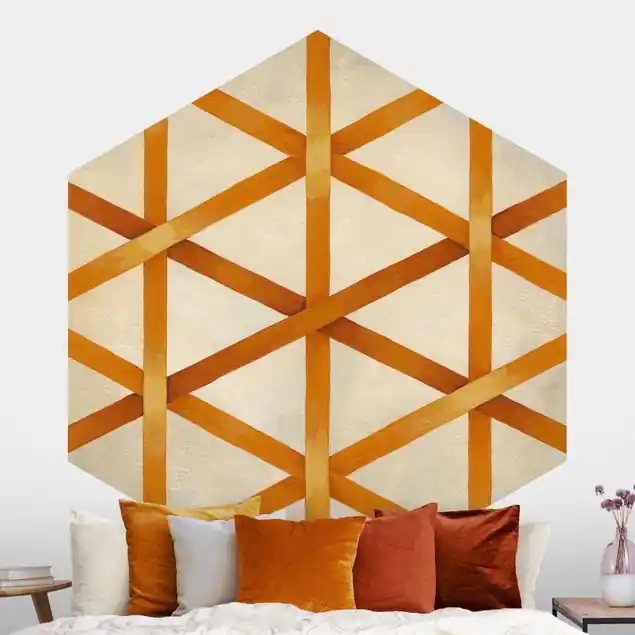 Wochenendangebot Lichtspielband Orange                               Hexagon Mustertapete